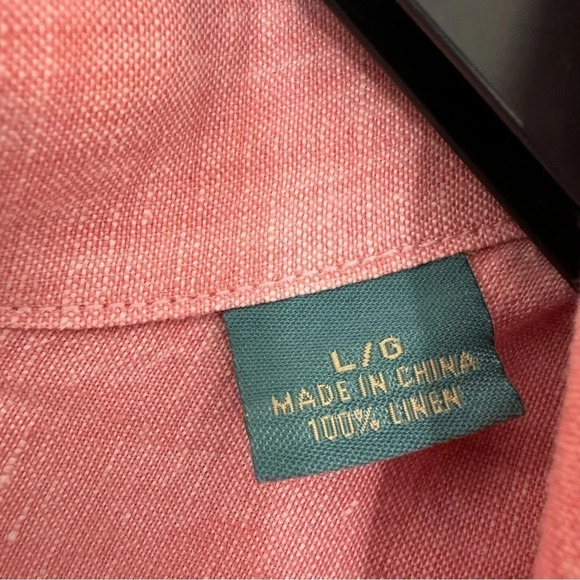 Tommy Bahama Mens 100% Linen Button Front Shirt size Large - Picture 5 of 10